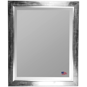 Beveled Mirror - Black Smoke Frame, Silver Liner 