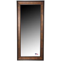 Rectangular Mirror - Bronze Finished Frame, Black Trim