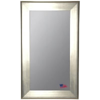 Rectangular Mirror - Brushed Silver Frame