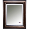 Hanging Mirror - Copper Frame & Canyon Black Trim, Beveled Glass 