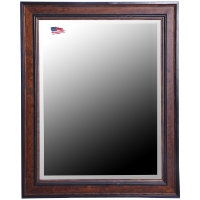 Hanging Mirror - Country Pine Finished Frame, Beveled Glass