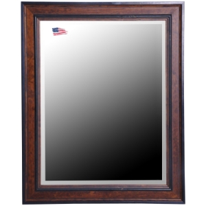 Hanging Mirror - Country Pine Finished Frame, Beveled Glass 