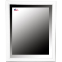 Wall Mirror - White Driftwood Frame, Beveled Glass