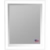 Wall Mirror - Glossy White Frame, Beveled Glass - RAY-R021