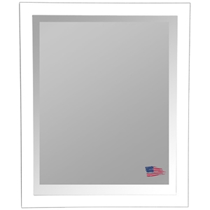 Wall Mirror - Glossy White Frame, Beveled Glass 