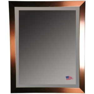 Hanging Mirror - Copper Bronze Finished Frame, Beveled Glass 