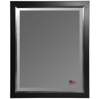 Hanging Mirror - Black Frame, Silver Liner, Beveled Glass