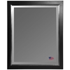 Hanging Mirror - Black Frame, Silver Liner, Beveled Glass - RAY-R010