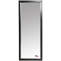 Rectangular Mirror - Black Frame, Silver Liner