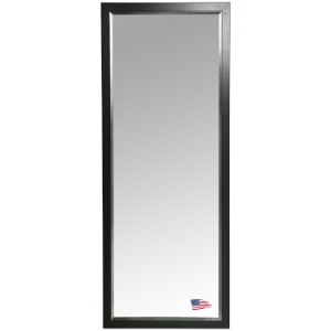 Rectangular Mirror - Black Frame, Silver Liner 
