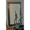 Contemporary Hanging Mirror - Thick Silver Frame, Beveled Glass - RAY-R003