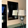 Contemporary Hanging Mirror - Thick Silver Frame, Beveled Glass - RAY-R003
