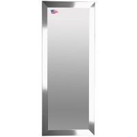 Contemporary Rectangular Mirror - Thick Silver Finished Frame