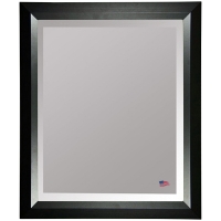 Wall Mirror - Black Angled Frame, Beveled Glass