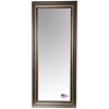 Rectangular Mirror - Stepped Antiqued Silver & Black Frame - RAY-R007T
