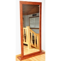 Full Length Floor Mirror - Walnut Finished Frame