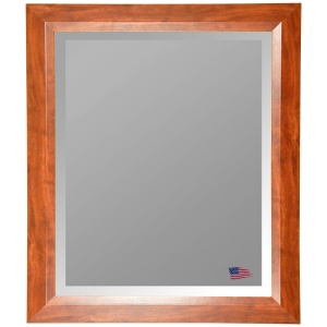 Hanging Mirror - Walnut Finished Frame, Beveled Glass 