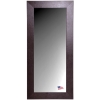Rectangular Mirror - Wide Brown Leather Frame 