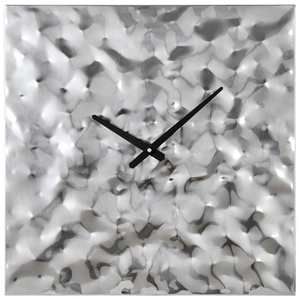 Couture Wall Clock - Chrome Plated, Textured 