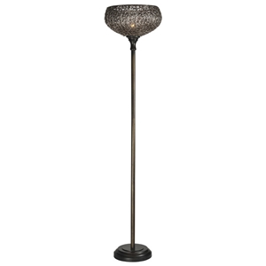 Magnolia Torchiere Lamp - Bronze Finish, Metal 