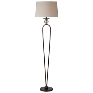 Pembroke Floor Lamp - Dark Bronze, Metal, Ball Crystal Accent 