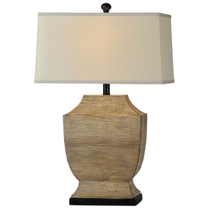 Ace Table Lamp - Beige, Textured Urn Base 