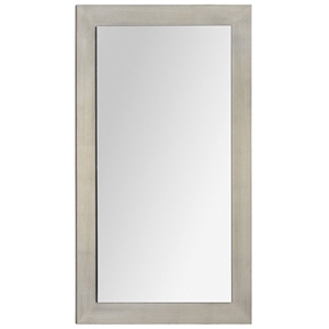 Francine Rectangular Mirror - Wood Frame, Silver Leaf Finish 