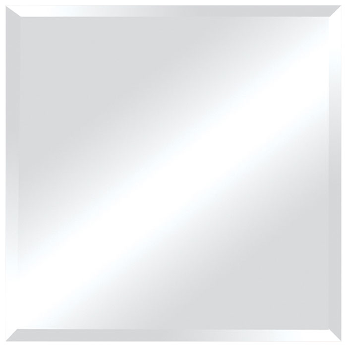 Square Contemporary Mirror - Beveled, Frameless 