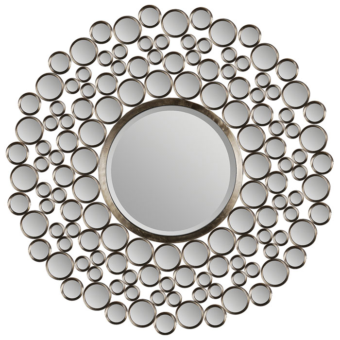 Andromeda Mirror - Round, Satin Nickel Plated Metal | DCG Stores