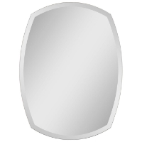 Contemporary Frameless Mirror with Bloated Sides