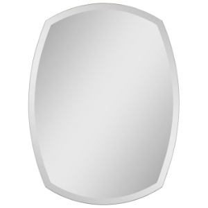 Contemporary Frameless Mirror with Bloated Sides 