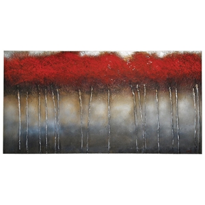 Crimson Forest Oil Painting - Rectangular Canvas 