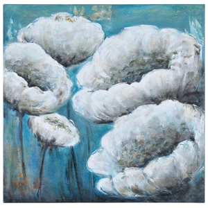 Fields of Flowers Oil Painting - Gallery-Wrapped, Square Canvas 