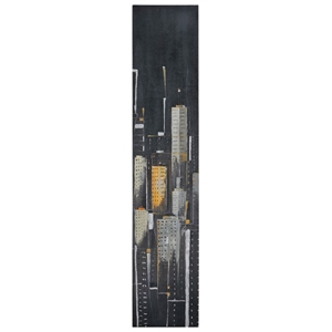 Midnight City I Oil Painting - Gallery-Wrapped, Tall Canvas 