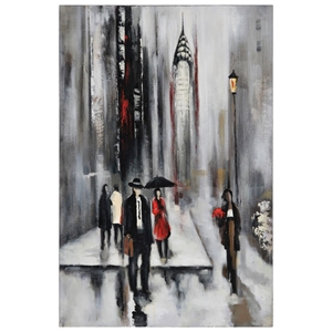 Bustling City II Oil Painting - Rectangular Canvas 