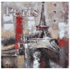 Memories of Paris Oil Painting - Textured, Square Canvas 