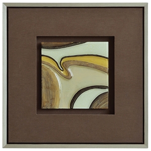 Tiramisu I Framed Wall Art - Abstract, Molded Glass, Square 