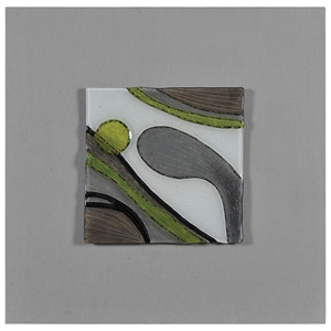 Motion I Wall Art - Abstract, Molded Glass, Square 