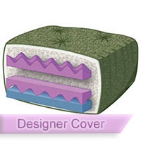 Bliss 7 Layer Twin XL Futon Mattress with Designer Cover