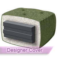 Gold 8'' Full Futon Mattress with Designer Cover 