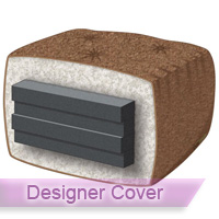 Gold 8'' Twin XL Futon Mattress with Designer Cover 