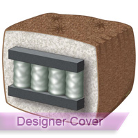 Royal Pocket Coil 10 Full Futon Mattress with Designer Cover 