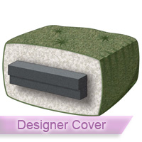 Silver 6'' Queen Futon Mattress with Designer Cover 
