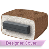 Silver 6'' Full Futon Mattress with Designer Cover 