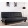 Cosmo Black Leather Look Convertible Sofa Bed - RTA-P3500-BK