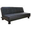 Cosmo Black Leather Look Convertible Sofa Bed - RTA-P3500-BK