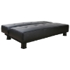 Cosmo Black Leather Look Convertible Sofa Bed - RTA-P3500-BK