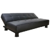 Cosmo Black Leather Look Convertible Sofa Bed - RTA-P3500-BK