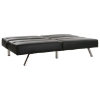 Fitz Black Leather Look Splitback Convertible Sofa Bed - RTA-P3502-BK