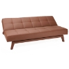 Napolitan Chocolate Leather Look Convertible Sofa Bed - RTA-P3503-CH